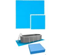 Tapis de Piscine 10,1 m² - 16 Tapis de Sol EVA 81x81 Jeu de Dalles de Protection