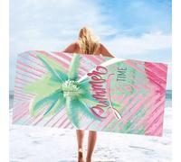 Tapis de plage et tapis de yoga imprimé d'une peinture à l'huile de feuillage paysager, en fibre ultra-fine de 250 g/m², écran solaire, châle couverture, convient pour le voyage, le camping, la natati