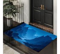 Tapis de Porte, 40 x 60 cm Profil Bas Paysage Du Canyon Paillasson Interieur Entree Rivière De La Vallée Tapis de Sol Antidérapant Lavable Doux et Pratique pour Entrée, Couloir, Cuisine, Bleu Cobalt