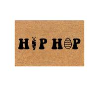 Tapis de porte lapin de Pâques Happy Easter Tapis d'entrée Tapis de bienvenue pour la maison Tapis de pied pour une utilisation en intérieur VyL435 (marron, 40 x 60 cm)