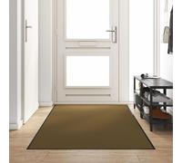 Tapis De Porte Lavable Marron 120x250 Cm