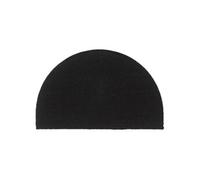 VidaXL Tapis de porte noir demi-rond fibre de coco