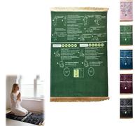 Tapis de prière guidé bilingue, Tapis De Priere Musulman pour la pratique de la salah pour les nouveaux musulmans convertis enfants et enfants, apprentissage étape par étape pour la maison chambre et