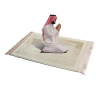 Tapis de prière - ShifttX4 - Velours épais - Motif floral vintage - Utilisation extérieure