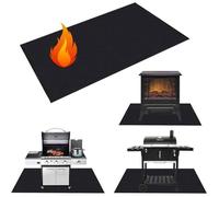 Tapis de Protection 100x180cm Tapis Barbecue Sol D'extérieur Tapis de Gril Anti Feu BBQ Tapis Réutilisable Facile à Nettoyer