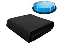 Tapis de protection de sol de piscine - Bâche de rechange épaisse pour piscine - Tapis rond épais et résistant - Pour pelouses et terrasses en bois à l'extérieur, empêche les perforations sur le sol