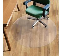 Tapis de Protection de Sol Rond de 1 mm for carrelage en Bois, Tapis de Chaise de Bureau Transparent, Tapis de Bureau for Bois Dur, Tapis imperméable en Vinyle(Clear,115cm)