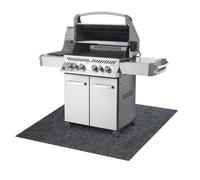 Tapis de protection pour barbecue GIN 2126 pour la terrasse extérieur - gris 80x150 cm