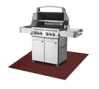 Tapis de protection pour barbecue GIN 3086 pour la terrasse extérieur - rouge 80x200 cm