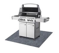 Tapis de protection pour barbecue MAGNUS 2954 pour terrasse extérieur - gris 100x200 cm