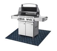 Tapis de protection pour barbecue VECTRA 800 pour terrasse extérieur - bleu 120x200 cm