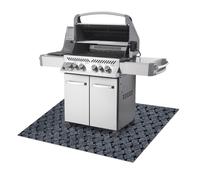 Tapis de protection pour barbecue VECTRA 902 pour terrasse extérieur - gris clair 100x200 cm