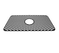 Tapis de Protection pour Évier en Silicone Noir, Coussin Égouttoir | Hollow Design, Flexible et Léger, Facile à Nettoyer, Cuisine, Évier Domestique, Format Compact