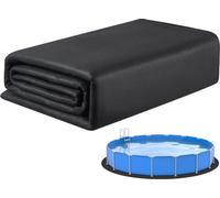 Tapis de protection pour piscine ronde de 21 pieds, tapis de protection pour piscines hors sol, tapis de piscine extra-épais, empêche les perforations, sous-couche en géotextile recyclé, prolonge la d
