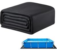 Tapis de protection rectangulaire pour piscine, tapis de protection pour piscine hors sol de 16 x 32 pieds, tapis extra-épais, empêche les perforations, sous-couche en géotextile recyclé, prolonge la