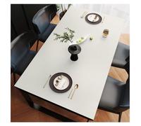 Tapis de Protection Table en Simili Cuir, Nappe Anti Tache en Cuir, Imperméable, Antidérapante, Grande Taille Nappe de Table à Manger, Nappe pour Table Basse de Salon, Facile à Nettoyer(80×120cm,White
