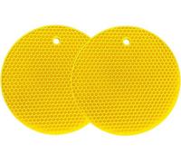 Tapis de protection thermique en silicone Unyqoos® – adapté au contact alimentaire et sans BPA, résistant à la chaleur jusqu'à 240°C, avec une structure en nid d'abeille antidérapante, pliable et lava