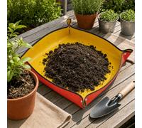 Tapis de rempotage de plantes imperméable pliable pour intérieur | Le tapis de rempotage imperméable dispose de boutons pression d'angle pour contenir la terre et l'eau salissantes lors des