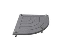 Tapis De Robinet Chariot d'évier en terre de diatomées | Tapis de séchage en pierre en forme d'éventail d'angle avec pieds en métal for salle de bain et cuisine(Grey)