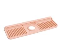 Tapis de robinet en silicone, tapis d’égouttement, collecteur d’eau | Clip fixe, drainage texturé, protection comptoir, lave-vaisselle, tapis flexible