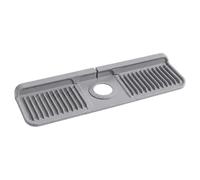 Tapis de robinet en silicone, tapis d’égouttement, collecteur d’eau | Clip fixe, drainage texturé, protection comptoir, lave-vaisselle, tapis flexible
