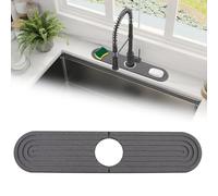Tapis de Robinet en Terre de Diatomée, 45x10cm Tapis Robinet Cuisine | Contour de robinet Absorbant, pour Évier, Pierre Absorbante Évier pour Cuisine et Comptoirs de Salle de Bains