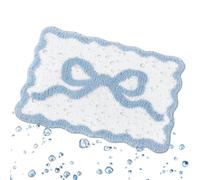 Tapis de salle de bain antidérapant absorbant l'eau 40,6 x 61 cm | Tapis de salle de bain à bord coquillage pour femme, maison, appartement, chambre d'enfant, dortoir d'étudiant, cuisine