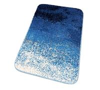 Tapis de salle de bain chambre désodorisant moderne antidérapant tapis tapis tapis de lit modèle THEA 60 x 120 _BLU