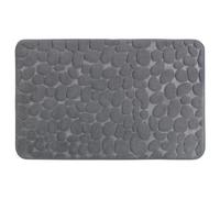 Tapis de salle de bain Pebbles - Mémoire de forme - Gris