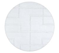 Tapis de salle de bain SUPREME cercle LINES lignes antidérapant doux - blanc cercle 50 cm