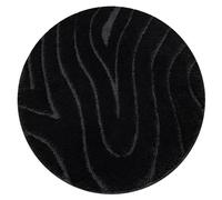 Tapis de salle de bain SUPREME cercle WAVES vagues antidérapant doux - noir cercle 100 cm