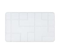 Tapis de salle de bain SUPREME LINES lignes antidérapant doux - blanc 60x100 cm