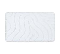 Tapis de salle de bain SUPREME WAVES vagues antidérapant doux - blanc 50x80 cm