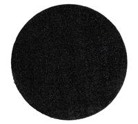 Tapis de salle de bain SYNERGY cercle glamour antidérapant doux - lurex noir cercle 67 cm