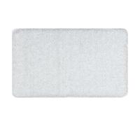 Tapis de salle de bain SYNERGY glamour antidérapant doux - lurex blanc 50x80 cm