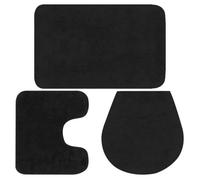 MPS Jeu de tapis de salle de bain 3 pcs Tissu Anthracite