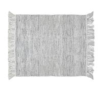 Tapis de salon 170x240 cm PENJAB viscose et laine gris Argent