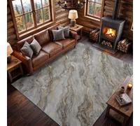 Tapis de Salon 60 x 110 cm, Gris Nature Luxe Poil Ras Tapis | Marbre Spirales Dégradé Fluide Doux Lavable en Machine Tapis Dos Antidérapant pour Chambre Entrée Couloir Bureau Bebe
