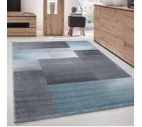 Carpettex Tapis de Salon Chambre à Coucher Salle à Manger à Poil Court avec Un Design Moderne et Un Aspect mélangé, Couleur: Bleu, Taille: 200 x 290 cm