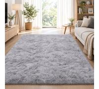 Tapis de Salon Doux Moelleux Dessous Antidérapant 130x350cm Gris Clair | Tapis Shaggy Salon Chambre Poils Effet Fourrure Uni Brillant Douillet Moelleux Épais Pelucheux Pour Cuisine Chambre D'Enfant