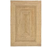 Tapis de salon et chambre HAMID - Tapis Jute Alhambra - 100% Fibre de Jute Naturelle - Tissé à la Main - Tapis 200 x 300 cm