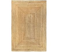 Tapis de salon et chambre HAMID - Tapis Jute Alhambra - 100% Fibre de Jute Naturelle - Tissé à la Main - Tapis 120 x 170 cm