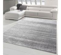 Tapis de salon moderne design uni argenté Taille - 60 x 110 cm