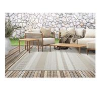 Tapis de Salon ou Terrasse - THE CARPET - Calgary - Beige - 140x200 cm - Résistant