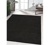 Tapis de Salon Rond - THE CARPET - Marley - Noir - 160x160 cm - Poils Courts