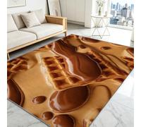 Tapis de Salon Texture gaufre croustillante 80 x 150 cm, Tapis de Chambre Doux Lavable en Machine, Décoration pour Cuisine Entrée Salle de Détente Dessous de Lit et Dortoir, Dessert cinématographique