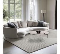 Tapis de Salon - THE CARPET - Elisa - Design Géométrique - Gris - 140 x 200 cm