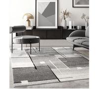 Tapis de salon - The Carpet PEARL - Gris - 160x220 - Design géométrique moderne
