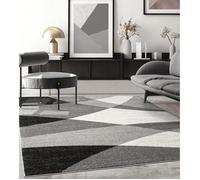 Tapis de salon - THE CARPET - PEARL - Motifs géométriques - Gris - 140x200 cm