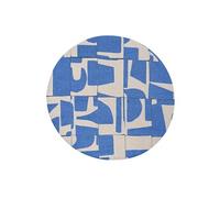 Tapis de salon tissé plat Papercut - Craft Collection - Campanula - 140 x 200 cm - Design Moderne Bauhaus avec Formes Déconstruites, Tangram,